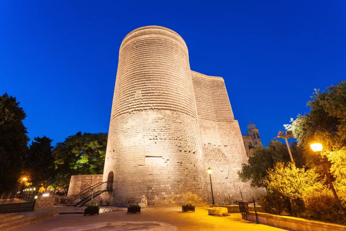 The Maiden Tower at night